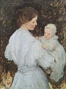 E.Phillips Fox Mother and child oil on canvas
